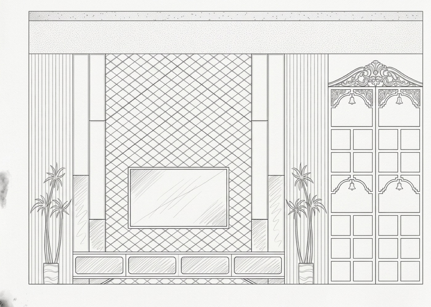 Presentation boards example: sketch, material board or post